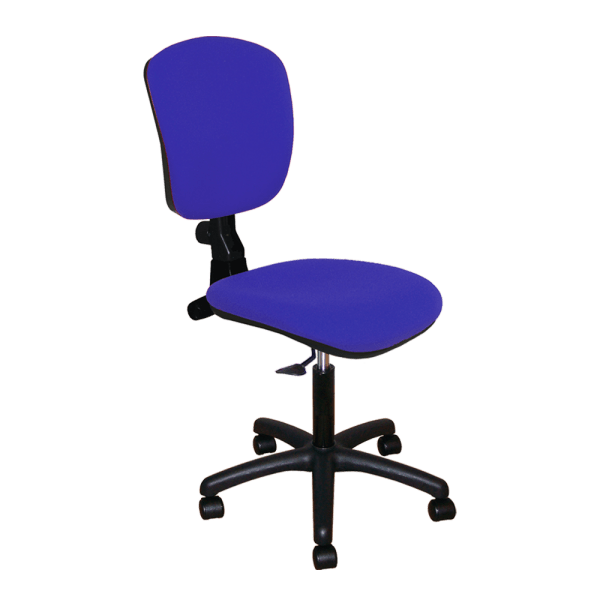 chaise de caisse a roulettes navailles en tissu large bleu