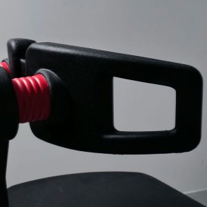 Siège technique pour salle blanche ou laboratoire koncept polyurethane vu du dossier de profil Navailles