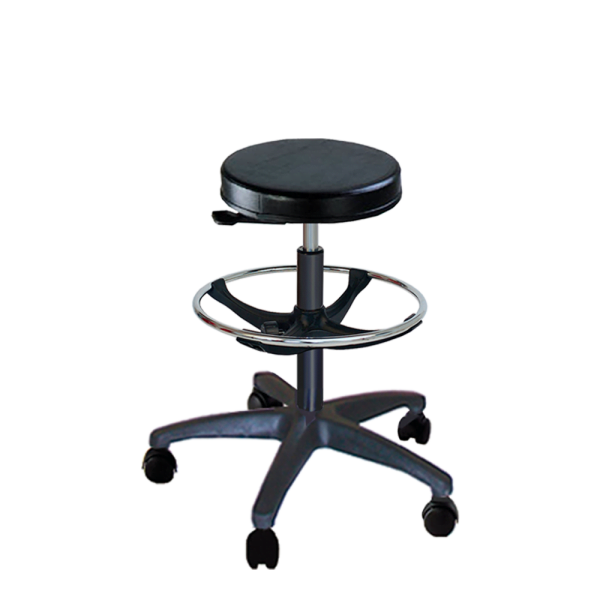 Tabouret atelier sur roulette en PVC de chez Navailles