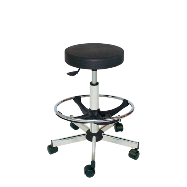 tabouret de laboratoire navailles en polyurethae sur roulette