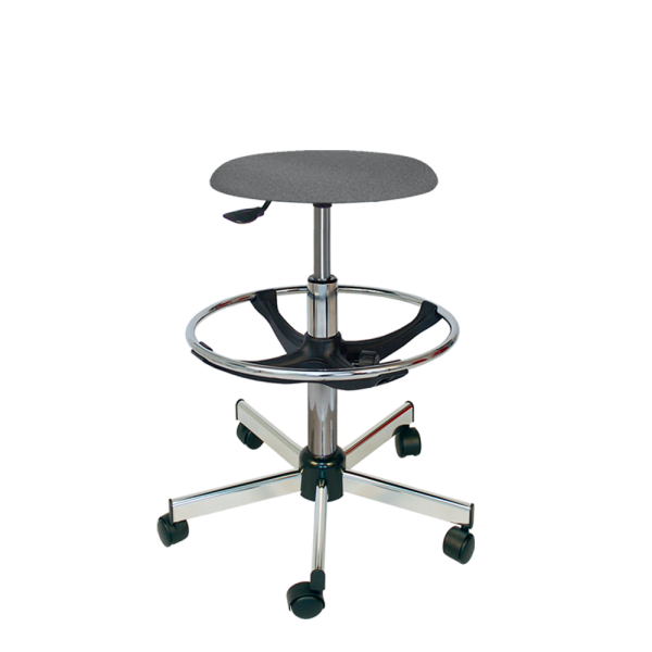 Petit tabouret de laboratoire confortable à roulette ginkgo eco Navailles