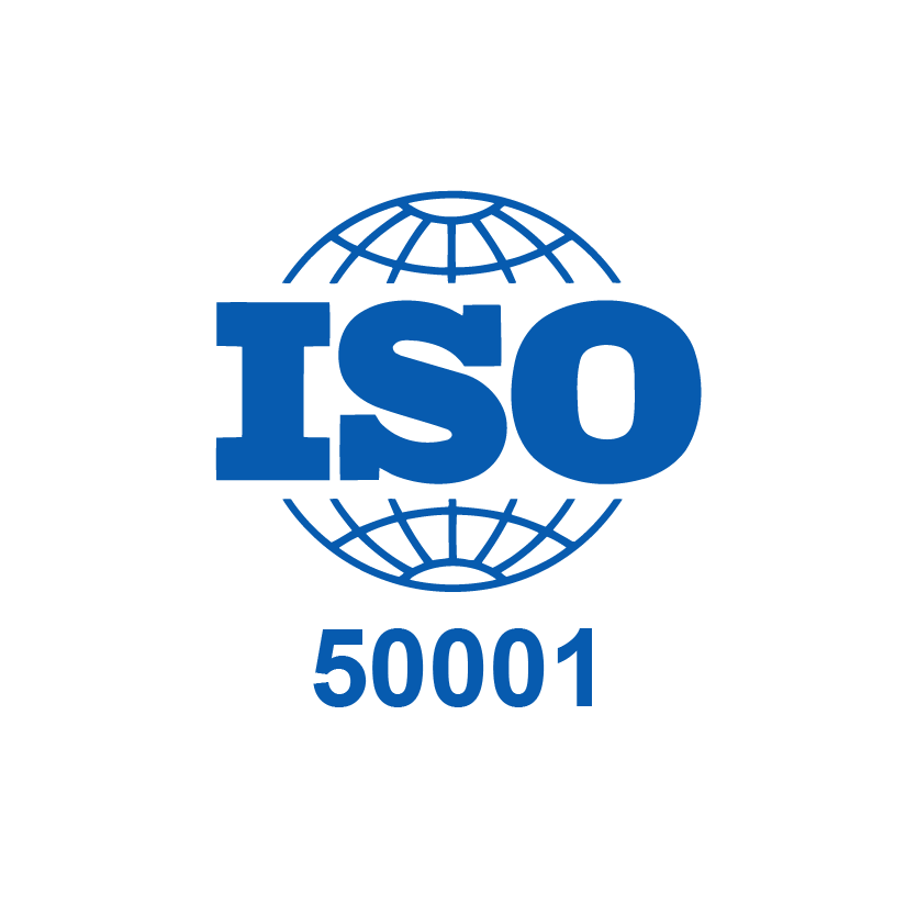 Logo certification ISO 5001 qui atteste le management en faveur de l'énergie durable de la Manufacture Navailles