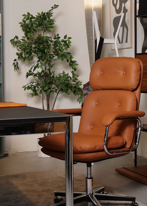 Héritage 80 fauteuil bureau vintage cuir made in France